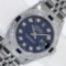 Rolex Ladies Stainless Steel Blue VVS Diamond & Sapphire Datejust Wristwatch