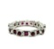 1.35 ctw Square Step Rubies Ring - 18KT White Gold