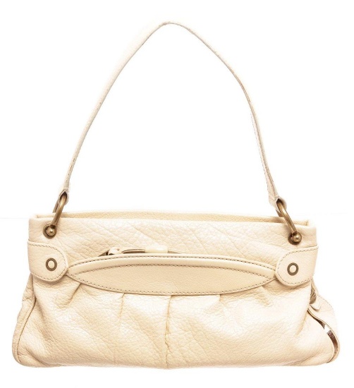 Marc Jacobs Cream Leather Shoulder Bag