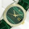 Rolex Datejust Mens 36 Green Malachite Diamond Bezel 18K/SS Oyster Perpetual