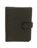 Louis Vuitton Black Leather Canvas Agenda PM Wallet