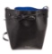 Mansur Black Leather Gavrial Bucket Bag