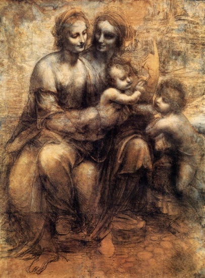 Leonardo da Vinci - Mary, Christ, St. Anne and the Infant St. John