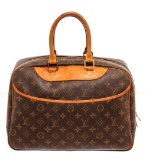 Louis Vuitton Brown Deauville Satchel Bag