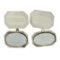 Antique Art Deco 14kt White Gold Etched Dual Panel Cuff Links