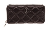 Marc Jacobs Black Quilted Leather Long Zippy Wallet