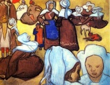 Van Gogh - Breton Women After Emile Bernard