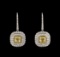 18KT Two-Tone Gold 5.81 ctw Diamond Earrings