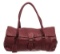 Fendi Wine Red Leather Selleria Shoulder Bag