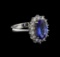 14KT White Gold 2.80 ctw Tanzanite and Diamond Ring