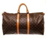 Louis Vuitton Brown Monogram Keepall 55cm Travel Bag