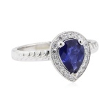 1.16 ctw Sapphire and Diamond Ring - Platinum