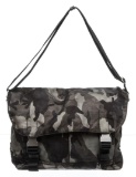 Prada Gray Camouflage Tessuto Nylon Messenger Bag