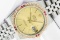 Rolex Mens 2T Oyster Quartz Champagne Index YG Ruby SS Jubilee Band
