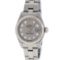 Rolex Ladies Stainless Steel Slate Grey Diamond Quickset Datejust Oyster Band Wr