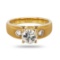 0.97 ctw SI2 Diamond 18K Yellow Gold Unity Ring (1.26 ctw Diamonds)