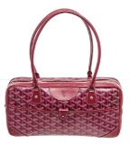 Goyard Burgundy Leather Print St. Martin Shoulder Bag