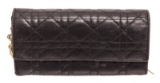 Christian Dior Black Leather Wallet On Chain