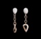 0.34 ctw Diamond Earrings - 14KT Two-Tone Gold