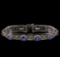 14KT White Gold 7.90 ctw Tanzanite and Diamond Bracelet