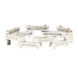 7.75 ctw Diamond Staggered Bar Bracelet - 18KT White Gold