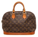 Louis Vuitton Brown Monogram Canvas Alma MM Satchel Bag