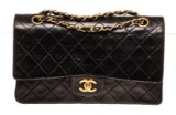 Chanel Black Caviar Leather Classic Double Flap Shoulder Bag