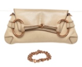 Gucci Beige Leather Mini Hersebit Chain Shoulder Bag