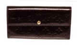 Louis Vuitton Brown Monogram Vernis Leather Sarah Wallet