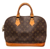 Louis Vuitton Brown Alma MM Satchel Bag