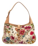 Gucci Multicolor Leather Floral Tote Bag