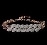 1.84 ctw Diamond Bracelet - 14KT Two-Tone Gold