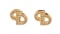 Christian Dior Gold Logo Earrings