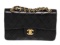 Chanel Black Caviar Leather Paris Single Flap Shoulder Bag