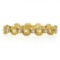 Vintage 18k Gold 1.51 ctw Diamond Twisted Wire Open Puffed Link Statement Bracel