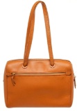 Chanel Vintage Zip Around Orange Shoulder Bag