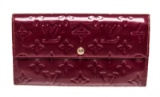 Louis Vuitton Red Vernis Leather Sarah Wallet