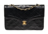 Chanel Black Leather Quilted Single Flap Chain Shoulder Bag
