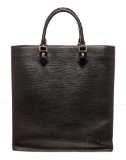 Louis Vuitton Black Epi Leather Sac Plat Tote Bag