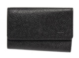 Louis Vuitton Black Leather 6 Key Holder Wallet