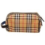 Burberry Tan Patent Leather Cosmetic Pouch