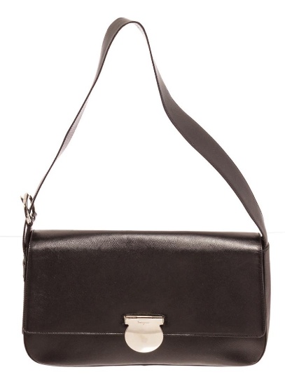 Ferragamo Black Leather Shoulder Bag
