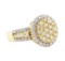 2.26 ctw Diamond Ring - 18KT Yellow With Rhodium Plating Gold