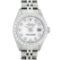 Rolex Ladies Stainless Steel White Diamond 26MM Datejust Wristwatch