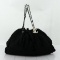 Chanel Black Satin Melrose Cabas Large Tote Bag