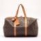 Louis Vuitton Brown Monogram Canvas Leather Sac SoupleDuffle Bag