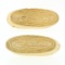 Men's Solid 14k Yellow Gold Textured Oval Tree Stump Pattern Cufflinks Links