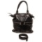 Balenciaga Black Leather Square Zip Shoulder Bag