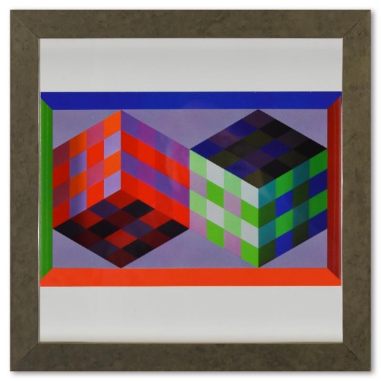 Tridim - J de la serie Hommage A L Hexagone by Vasarely (1908-1997)