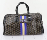 Goyard Black Chevron Coated Canvas Croix Jules ay Satchel Bag